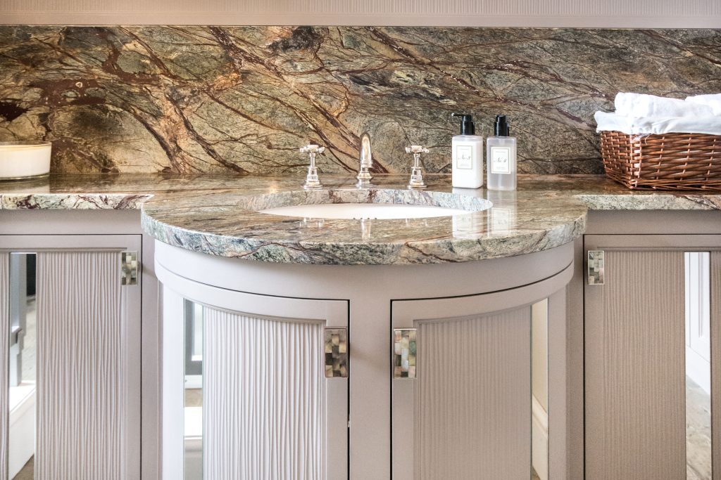 Bathroom with Natural stone top