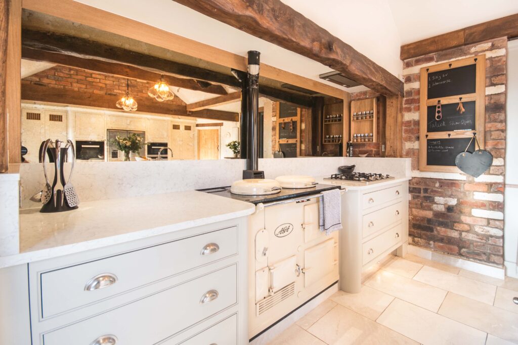 Kitchen with aga