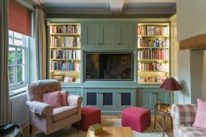 Built in bookshelves