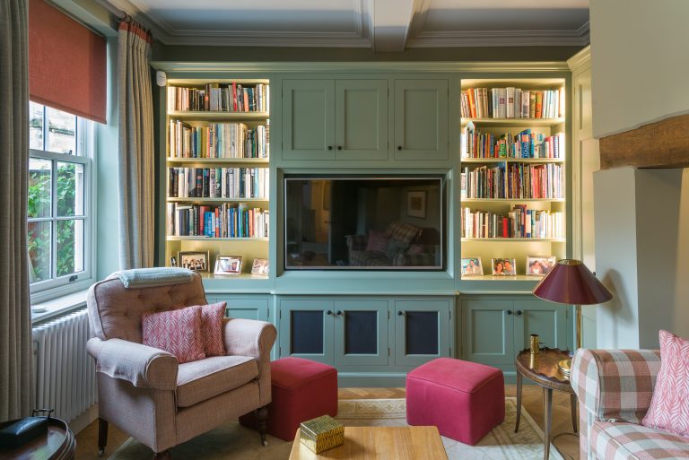 Built in bookshelves